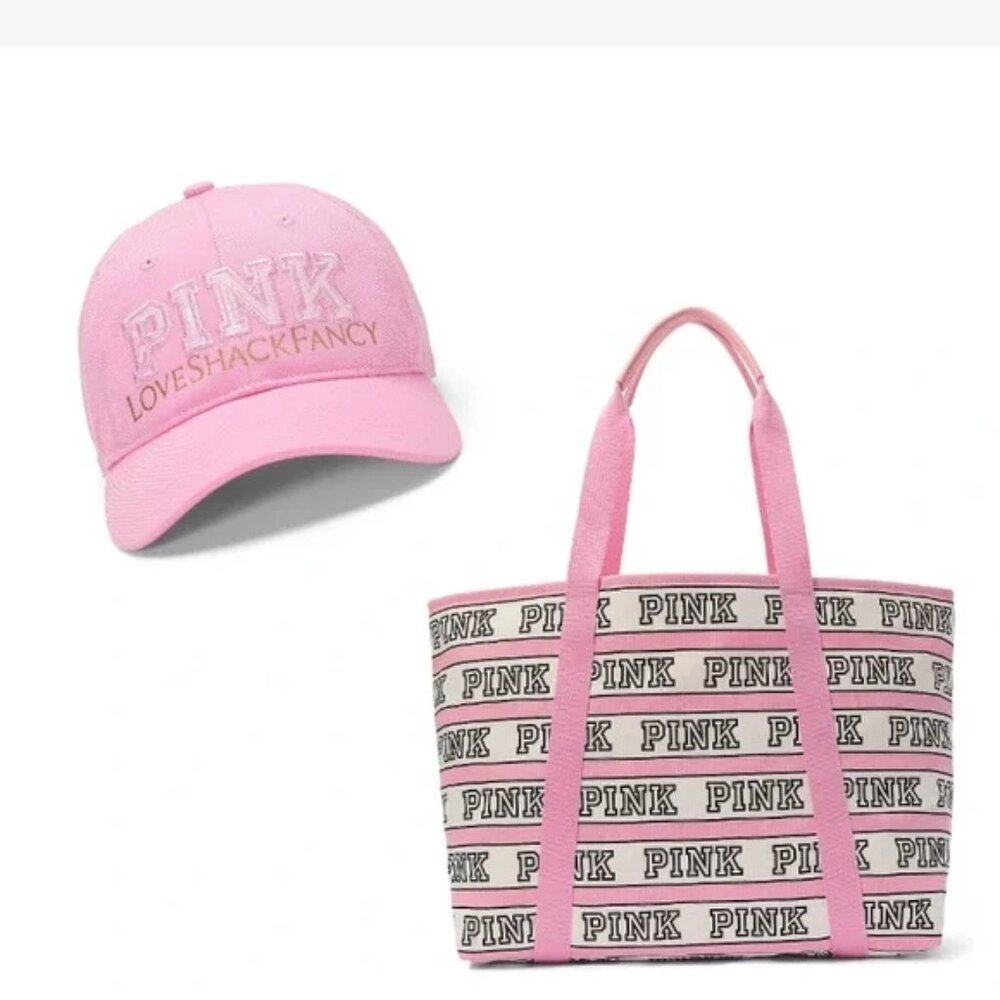 Victoria's Secret X LoveShack Fancy Hat and Tote *2 Piece Set* NWT